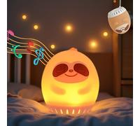 Luz de noche con ruido blanco, máquina de sonido para bebés, entrenador de sueño con 20 sonidos relajantes, temporizador de 30/60/90 minutos de música y luz, regalo ideal para niños, niñas - Perezoso