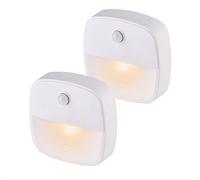 Luz de noche con sensor de movimiento, luz de noche adhesiva, luz de noche LED con batería inalámbrica, luz de pared LED blanca cálida luz de armario, luces seguras para escaleras, pasillo, baño
