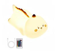 Luz de Noche Infantil de Silicona, Dinosaurio Iluminación Infantil Nocturna, 16 Colores & 4 Brillo Luz Nocturna Quitamiedos Niños, Luz Bebe Nocturna de Animales, Lámpara de Noche para Niños Niñas