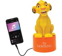 Lexibook, Disney El Rey León, Luz nocturna Simba con altavoz para la habitación de los niños, luz suave, a pilas, amarillo/naranja, NS01AN