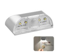 Luz de ojo de cerradura para puertas, luz infrarroja inalámbrica, sensor de movimiento PIR, funciona con pilas, 4 LED brillantes, instalación adhesiva de encendido/apagado automático para puerta
