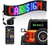 Luz De Ojos De Diablo For Automóviles, Pantalla LED Con Patrón De Texto For Hacer Usted Mismo, Pantalla LED Flexible Programable For Automóviles, For Ventanas De Automóviles Y Camiones(1 Pack,A 17.3*7