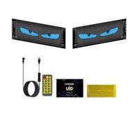 Luz de ojos de diablo para coches, panel de píxeles LED RGB iluminación tablero de graffiti publicidad Bluetooth parabrisas pantalla aplicación de desplazamiento U1e6 Te