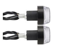 Luz de para scooter, indicador de extremo de manillar de 2 piezas, luz de brillante para bicicleta con modo flash, aleación de aluminio, agarre de mango intermitente de seguridad, para