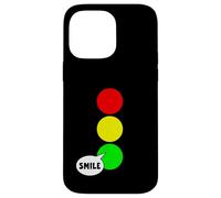 Luz de parada verde fiesta para solteros Color divertido sonrisa verde Carcasa para iPhone 14 Pro Max