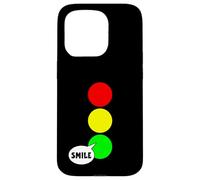 Luz de parada verde fiesta para solteros Color divertido sonrisa verde Carcasa para iPhone 15 Pro