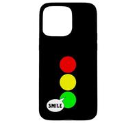 Luz de parada verde fiesta para solteros Color divertido sonrisa verde Carcasa para iPhone 15 Pro Max
