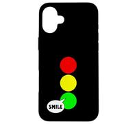 Luz de parada verde fiesta para solteros Color divertido sonrisa verde Carcasa para iPhone 16 Plus