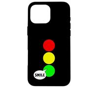 Luz de parada verde fiesta para solteros Color divertido sonrisa verde Carcasa para iPhone 16 Pro Max