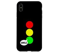 Luz de parada verde fiesta para solteros Color divertido sonrisa verde Carcasa para iPhone XS Max