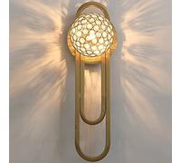 Luz de pared decoración de cristal nórdico lámpara de pelota de vidrio lámpara de noche de dormitorio apliques de pared, anillo de hardware lámpara electrozpada cuerpo de estar de la sala de estar