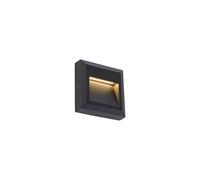 Luz De Pared Exterior LED Negra IP54 3000 K 100 Lm B: 10cm Pequeña Aluminio