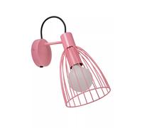 Luz De Pared Infantil Rosa Metal E27 Flexible 15 Cm Spot Apto Niños