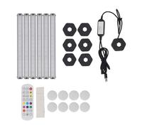 Luz de Pared LED RGB Aplicación de Sincronización de Música Control de Voz 16 Millones de Colores para Televisores Salas de Estar