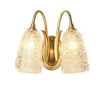 Luz de pared para la luz de la habitación de la habitación de la habitación de 1 luces E14/E12 Base con sombra de vidrio Callado Hardule para sala de estar Lámpara de tocador de dormitorio (2ligh