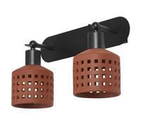 Luz De Pared Ton Regulable OSRAM E27 2 Llamas Negro Marrón 37,5 Cm