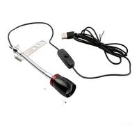 Luz de pesca diseñada para puente de balsa o uso con doble fuente de LED azul y blanco, puerto de carga USB y control de ancho de haz ajustable (E)