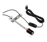 Luz de pesca diseñada para puente de balsa o uso con doble fuente de LED azul y blanco, puerto de carga USB y control de ancho de haz ajustable (D)