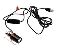 Luz de pesca LED dual blanca Enfoque ajustable Zoom Balsa puente Lámpara de noche Carcasa de aluminio resistente USB recargable con diseño de cuello de cisne de metal flexible (A)