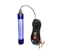 Luz de pesca subacuática 13W para 12V 24V, diseño pesado para estabilidad, atrae la vida acuática, interruptor impermeable (azul)