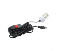 Luz de pesca subacuática portátil, lámpara de señuelo LED brillante con interfaz USB para barco y piscina, atrae a los calamares de pez rojo arenque, azul (amarillo)