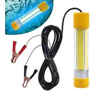 Luz de pesca subacuática superbrillante, 20 W, 12 V, 16000 lúmenes, IP68, impermeable, sumergible, lámpara LED sumergible para pesca nocturna, barco, luz de caída profunda para crappie, calamar