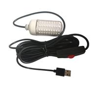 Luz De Pesca Verde Lámpara de 8 Vatios con Puerto USB | Lámpara Pesca Verde con Cable Impermeable Cinco Metros de Largo para Calamar, Caballa, Avispa, , Mar, Lago, Agua Salada y