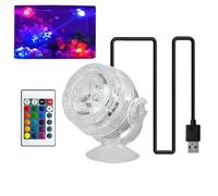 Luz de pescado LED sumergible: luz de acuario con cuentas ultra brillantes | Decoración submarina de cambio de color | Iluminación del acuario de baja energía | Fácil de instalar para Rockery y Aquasc