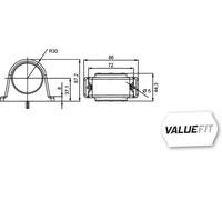 Luz de posición lateral Montaje lateral ext. 2XS 357 003-001 HELLA