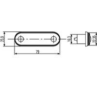 Luz de posición lateral Montaje trasero transparente 2XA 959 790-411 HELLA