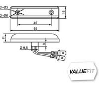 Luz de posición trasera delante Montaje 2PG 357 010-021 HELLA