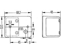 Luz de posición trasera derecha montaje exterior 2PF 006 679-001 HELLA