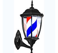 Luz de Poste de barbero de Estilo clásico: Letrero LED Resistente al Agua para peluquería y barbería, Luces giratorias montadas en la Pared para Interiores/Exteriores, ahorre energía.