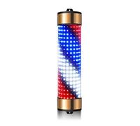 Luz de poste de barbero led, letrero de peluquería de peluquería de barbería, luces giratorias de poste de barbero al aire libre, rayas iluminadas de montaje en pared impermeables letrero,65cm
