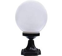 Luz de poste de jardín Puerta simple Linterna de vidrio Lámpara de columna Forma de bola Luz de capitel al aire libre Valla de jardín Pilar de parque Iluminación residencial Lámparas de columna