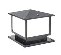 Luz de Poste Exterior Moderno, Lámpara De Columna Cuadrada Para Exteriores, De Aluminio Y Acrílico, Para Patio, Jardín, Villa, E27, Resistente Al Agua, Para Vallas Luz de Trayectoria Exteriores(30*27c