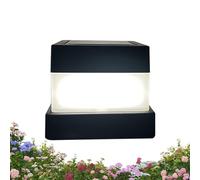 Luz De Poste Para Al Aire Libre | Linterna Cuadrada Impermeable,Luz De Poste Al Aire Libre Alimentada Por Energía Solar - Para Camino Camping Carretera Portal Jardín Balcón Piscina Paisaje