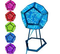 Luz De Prisma Infinito Rómbico: Estilo Artístico De Ilusión Colorida, De Escritorio | Iluminación De Atmósfera Espacial De Ciencia Ficción Para Habitación Creativa, Regalo De Celebración Navide