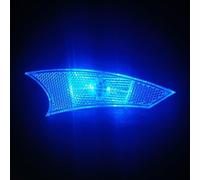 Luz de radio recargable, luces LED USB para rueda con sensor de movimiento para bicicleta de montaña, seguridad de conducción nocturna, tiempo de funcionamiento de 20 horas (azul)