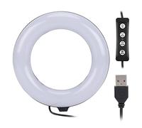 Luz de Relleno de Anillo, 6 Pulgadas Portátil 3000-6000K Luz de Relleno de Anillo de Temperatura de Doble Color para Reuniones en Línea con en Vivo, Grabación de Video