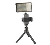 Luz de relleno de tatuaje con soporte, 3 Ajuste de brillo Eliminar la cámara del teléfono resplandor Clip de la cámara polarizada Luz de video fotográfico para el artista del