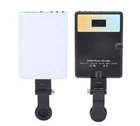 Luz de Relleno de Video con Clip, con Pantalla HD de 0.91 Pulgadas Luz Fría Cálida de Doble Color Ancla Luz de Relleno en Vivo 2500K - 9000K Temperatura de Color 60 Cuentas para