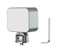 Luz de relleno LED de aleación de aluminio ligera con soporte de zapata fría de 1/4 pulgadas, ideal para creación de contenido, transmisión de video, luz de cámara de aluminio