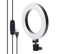 Luz de Relleno LED, Lámpara de Anillo de Video para Teléfono Móvil de 6 Pulgadas, Luz Anular de Transmisión en Vivo USB para Selfie, Maquillaje