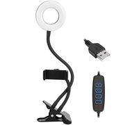 Luz de Relleno USB Anillo de Luz LED Luz de Relleno, Anillo de Luz LED 10 Engranajes de Atenuación con Clip para Fotografía en Vivo Lectura Bordado