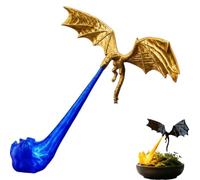 Luz de rincón de estantería de dragón, impresión 3D, decoración de estante de fantasía que respira fuego, diseño de dragón volador, llama roja o azul, opciones grandes y pequeñas, regalo para amantes