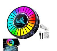Luz de ritmo dinámico de sonido redondo, lámpara de ambiente de ritmo musical, luces de sincronización de música, luces ambientales de ritmo para coche y hogar