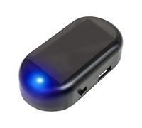 Luz de seguridad de imitación, lámpara de alarma solar LED, diseño de señal intermitente, función de carga automática, advertencia falsa al aire libre para el hogar, garaje, jardín, accesorio de