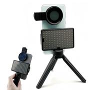 Luz de selfie para disparar teléfono con filtro CPL de 52 mm, luz de tatuaje con cuentas LED para grabación de video TikTok YouTube, luz portátil para selfie, brillo ajustable, adecuada para teléfono