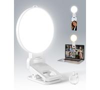 Luz de Selfie Portátil NiceVeedi, Luz LED Recargable para Teléfono, Compatible con iPhone/Tableta/Computadora Portátil, 3000-6500K Anillo de Luz con Clip, 3 Modos para Selfies/Maquillaje/TikTok